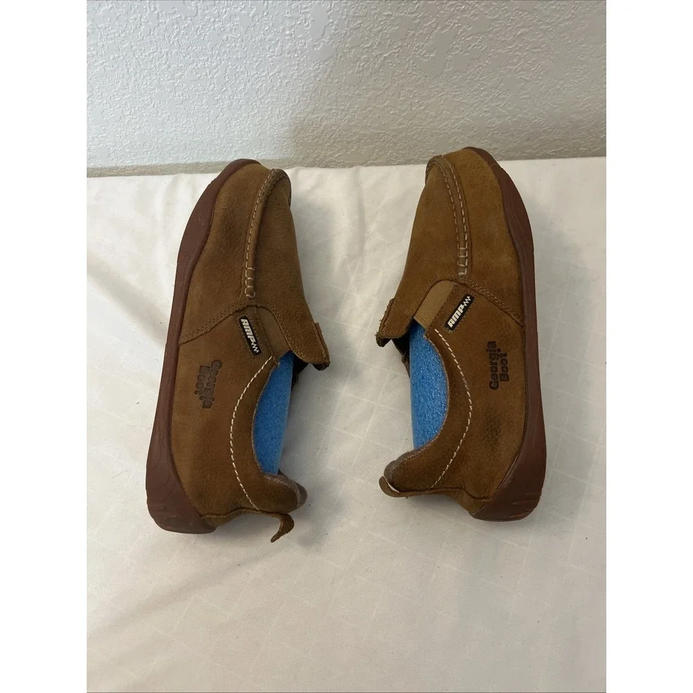 Georgia Boot Cedar Falls Moc-Toe Slip On Size‎ 10.5W Wide Mens G050 Tan Leather